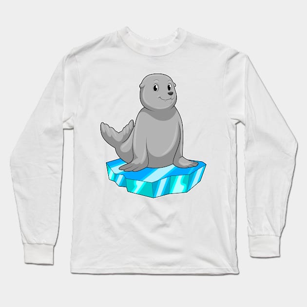Seal with Ice floe Long Sleeve T-Shirt by Markus Schnabel